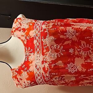 Calvin Klein dress, 16w, coral and pink